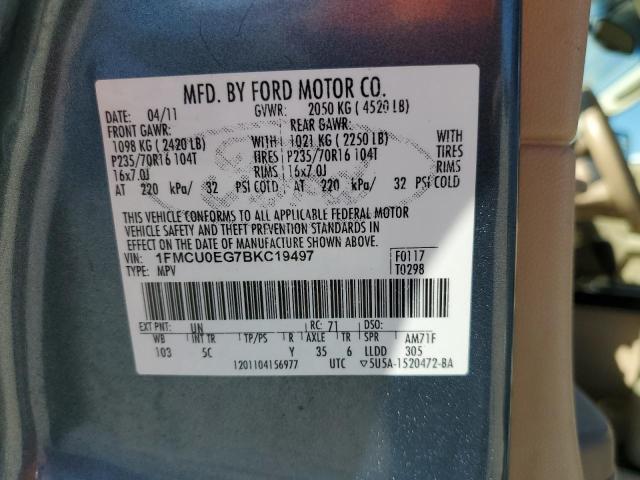 Photo 10 from auction – 2011 FORD ESCAPE LIM with VIN 1FMCU0EG7BKC19497