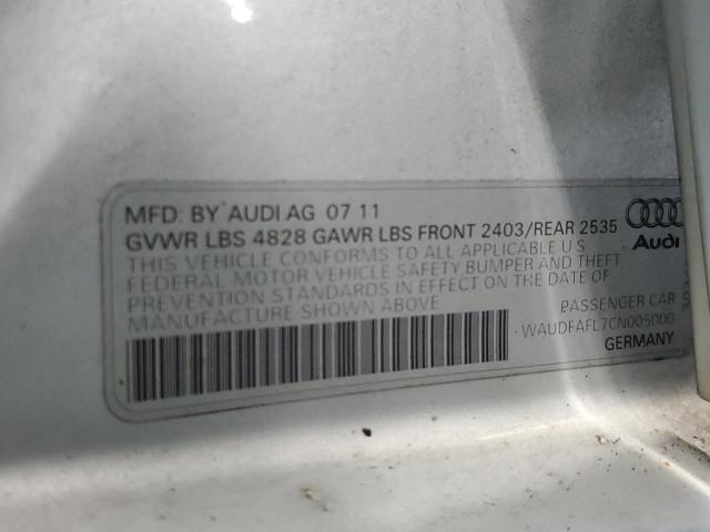 Photo 10 from auction – 2012 AUDI A4 PREMIUM with VIN WAUDFAFL7CN005000