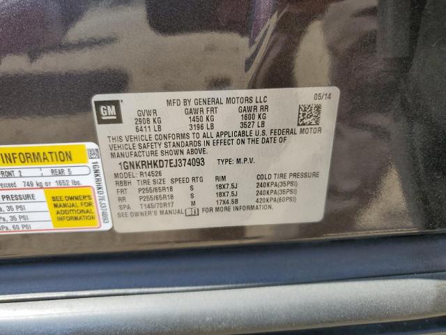 Photo 10 from auction – 2014 CHEVROLET TRAVERSE L with VIN 1GNKRHKD7EJ374093