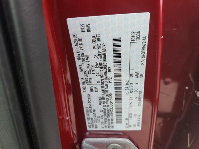 Photo 10 from auction – 2018 FORD ESCAPE SEL with VIN 1FMCU0HD3JUD15020