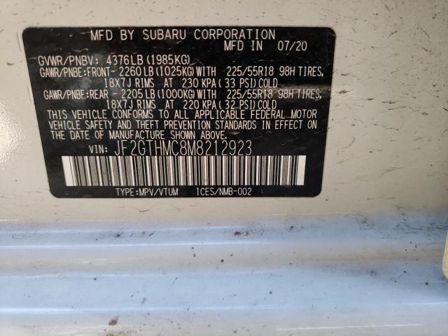 Photo 10 from auction – 2021 SUBARU CROSSTREK with VIN JF2GTHMC8M8212923