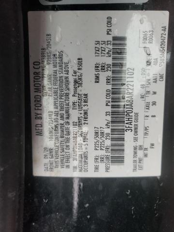 Photo 10 from auction – 2010 FORD FUSION SEL with VIN 3FAHP0JA8AR221102