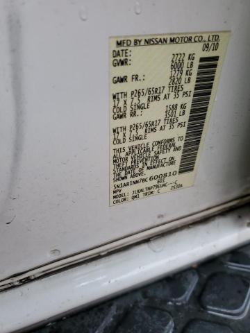 Photo 10 from auction – 2011 NISSAN PATHFINDER with VIN 5N1AR1NN7BC600810