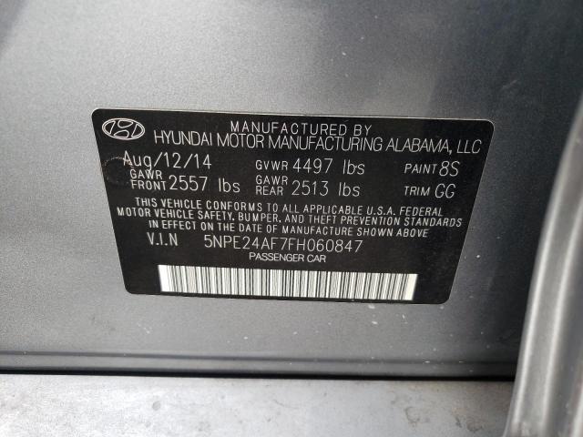 Photo 10 from auction – 2015 HYUNDAI SONATA SE with VIN 5NPE24AF7FH060847