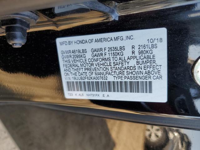 Photo 10 from auction – 2019 ACURA TLX TECHNO with VIN 19UUB2F62KA007632