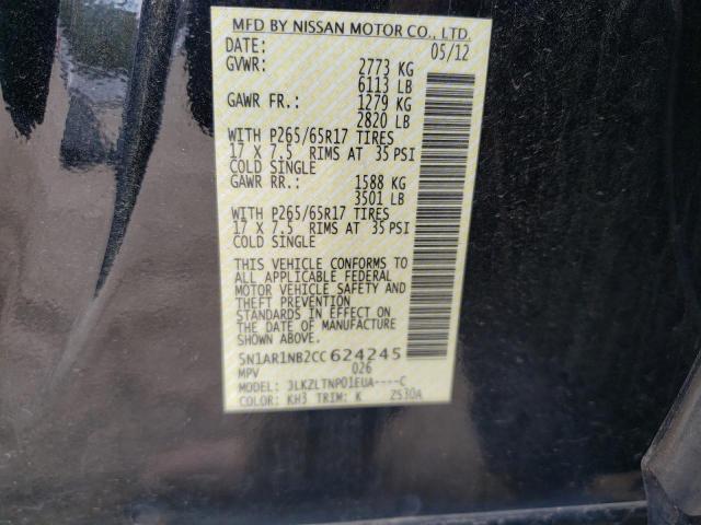 Photo 10 from auction – 2012 NISSAN PATHFINDER with VIN 5N1AR1NB2CC624245