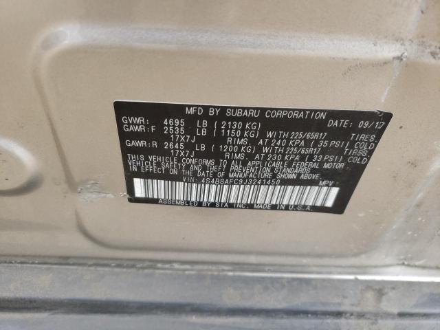 Photo 10 from auction – 2018 SUBARU OUTBACK 2. with VIN 4S4BSAFC9J3241450