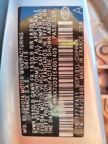 Photo 10 from auction – 2014 TOYOTA YARIS with VIN VNKKTUD31EA001405