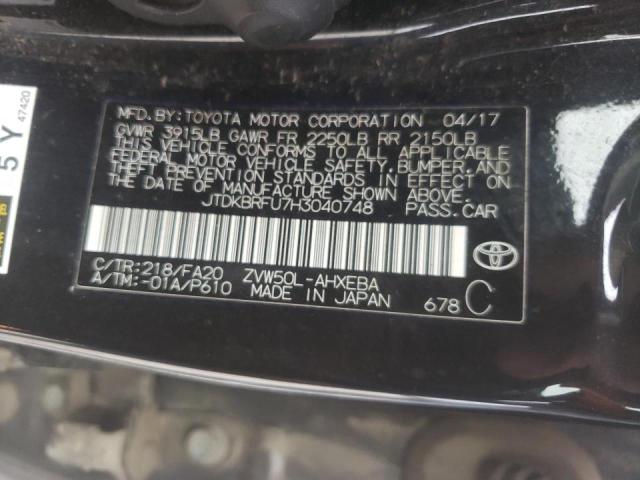 Photo 10 from auction – 2017 TOYOTA PRIUS with VIN JTDKBRFU7H3040748