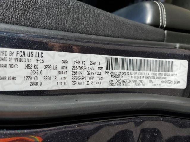 Photo 10 from auction – 2015 DODGE DURANGO SX with VIN 1C4RDHAG3FC147040