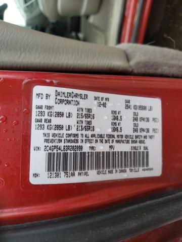 Photo 10 from auction – 2003 CHRYSLER TOWN & COU with VIN 2C4GP54L83R202090