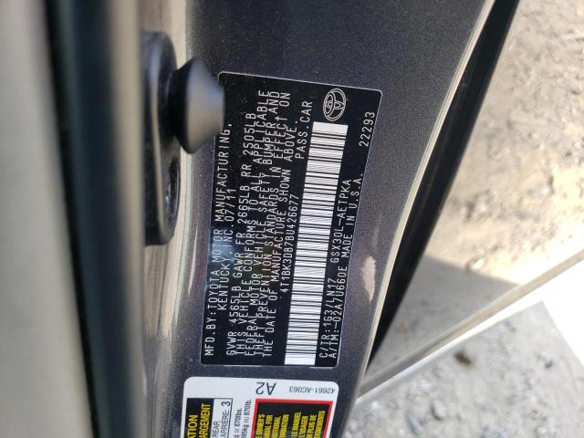 Photo 10 from auction – 2011 TOYOTA AVALON BAS with VIN 4T1BK3DB7BU426677