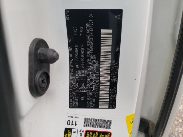 Photo 10 from auction – 2018 TOYOTA SIENNA LE with VIN 5TDKZ3DC4JS963499