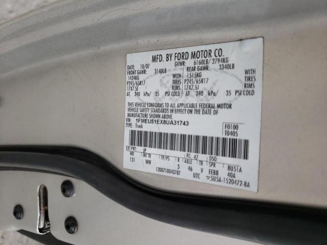 Photo 10 from auction – 2008 FORD EXPLORER S with VIN 1FMEU51EX8UA31743