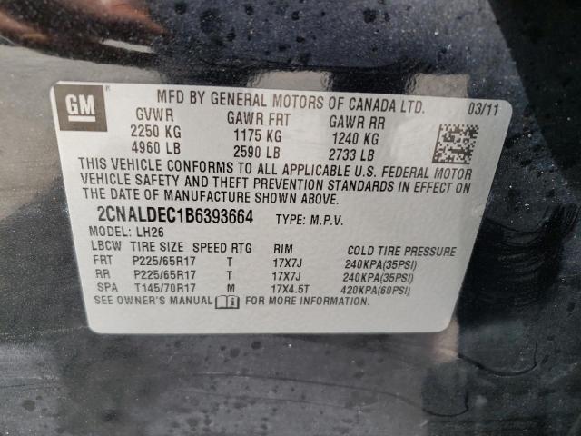 Photo 10 from auction – 2011 CHEVROLET EQUINOX LT with VIN 2CNALDEC1B6393664