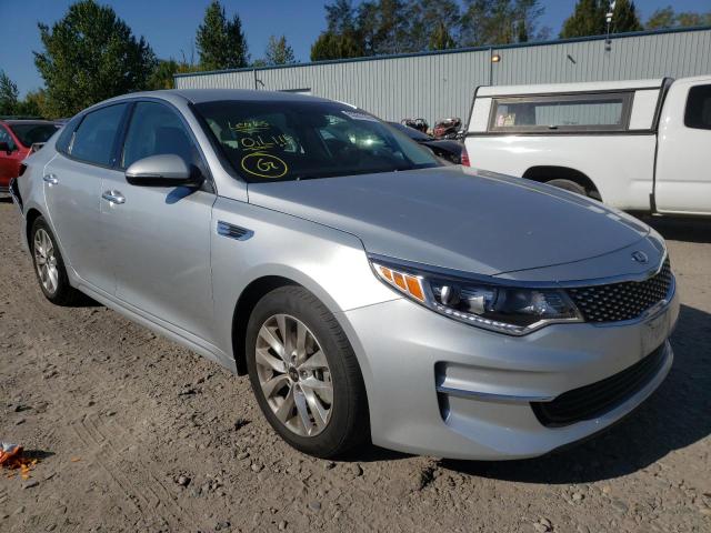 KIA OPTIMA EX 2018 with VIN 5XXGU4L31JG264697 - Photo from auction