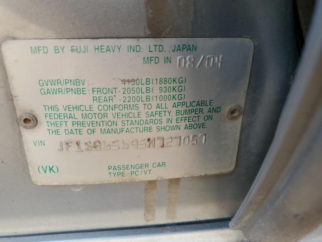 Photo 10 from auction – 2005 SUBARU FORESTER 2 with VIN JF1SG65695H727057