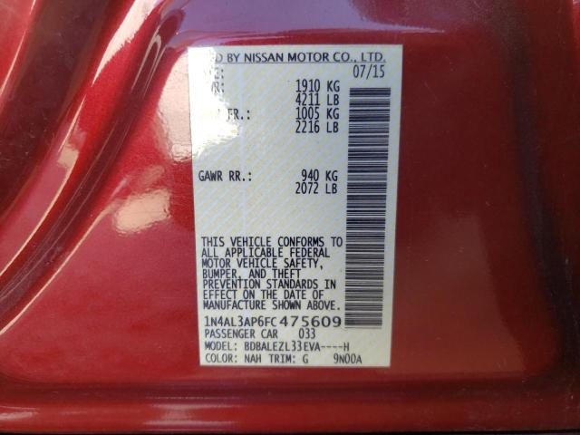 Photo 10 from auction – 2015 NISSAN ALTIMA 2.5 with VIN 1N4AL3AP6FC475609