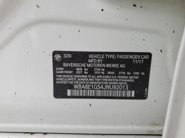 Photo 10 from auction – 2018 BMW 320 I with VIN WBA8E1G54JNU92013