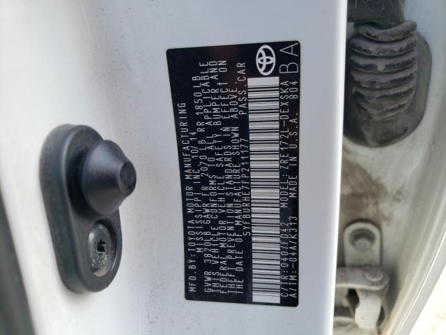 Photo 10 from auction – 2015 TOYOTA COROLLA L with VIN 5YFBURHE7FP211177
