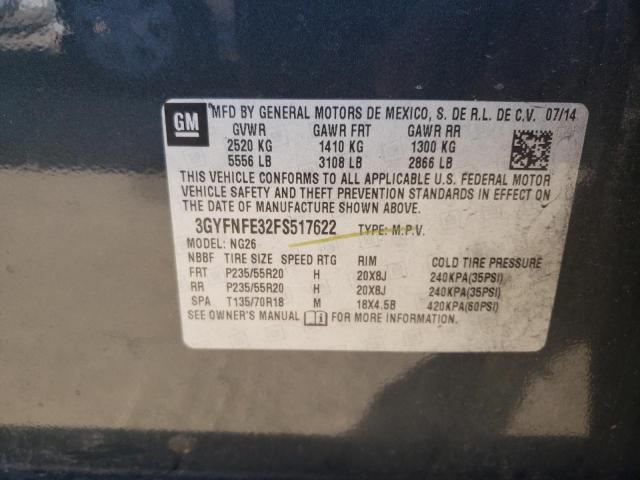Photo 10 from auction – 2015 CADILLAC SRX PERFOR with VIN 3GYFNFE32FS517622