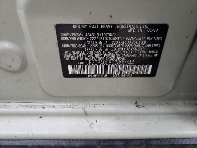 Photo 10 from auction – 2013 SUBARU XV CROSSTR with VIN JF2GPAGC8D2890744