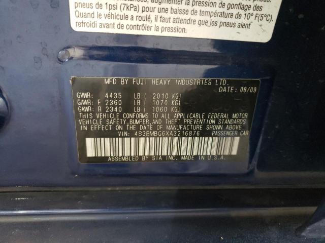 Photo 10 from auction – 2010 SUBARU LEGACY 2.5 with VIN 4S3BMBG6XA3216876