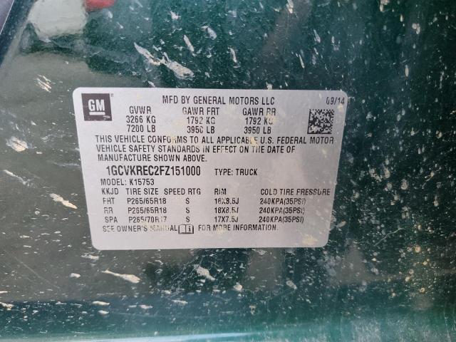 Photo 10 from auction – 2015 CHEVROLET SILVERADO with VIN 1GCVKREC2FZ151000
