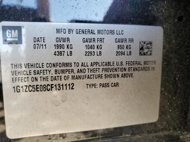 Photo 10 from auction – 2012 CHEVROLET MALIBU 1LT with VIN 1G1ZC5E08CF131112