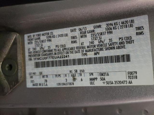 Photo 10 from auction – 2014 FORD ESCAPE S with VIN 1FMCU0F77EUA22241