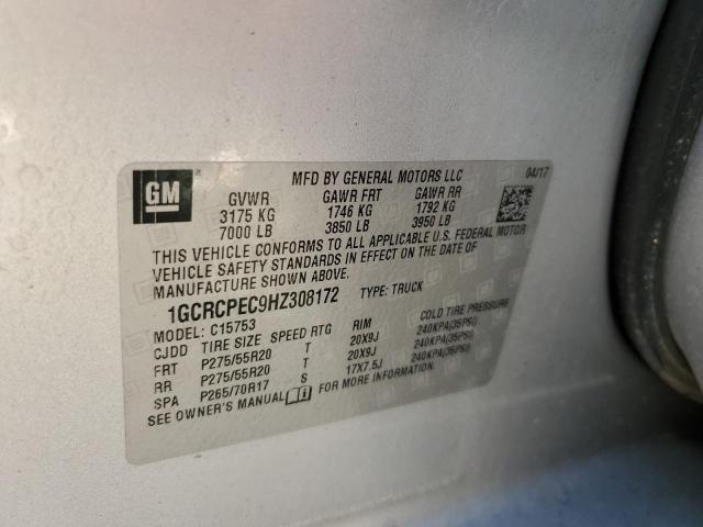 Photo 10 from auction – 2017 CHEVROLET SILVERADO with VIN 1GCRCPEC9HZ308172