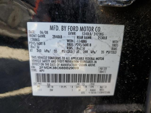 Photo 10 from auction – 2008 FORD EDGE SEL with VIN 2FMDK38C68BB29099