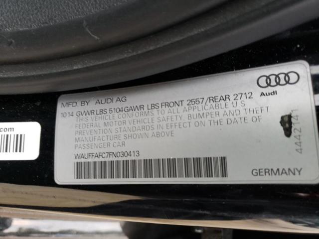 Photo 10 from auction – 2015 AUDI A6 PREMIUM with VIN WAUFFAFC7FN030413