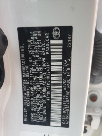 Photo 10 from auction – 2017 TOYOTA CAMRY LE with VIN 4T1BF1FK3HU324341