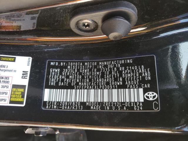 Photo 10 from auction – 2020 TOYOTA COROLLA LE with VIN 5YFEPRAEXLP030911