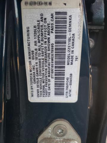 Photo 10 from auction – 1998 TOYOTA COROLLA VE with VIN 2T1BR18E6WC078995