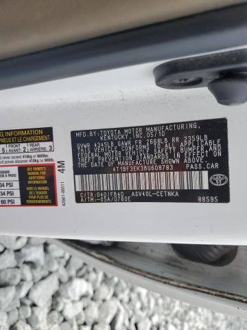 Photo 10 from auction – 2011 TOYOTA CAMRY BASE with VIN 4T1BF3EK3BU608783