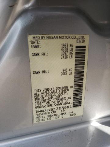 Photo 10 from auction – 2019 NISSAN ALTIMA S with VIN 1N4BL4BV5KC208981