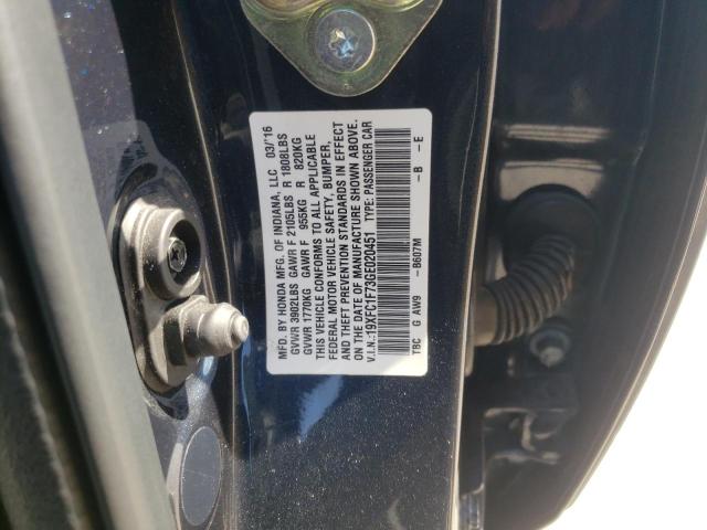 Photo 10 from auction – 2016 HONDA CIVIC EXL with VIN 19XFC1F73GE020451