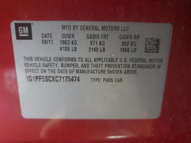 Photo 10 from auction – 2012 CHEVROLET CRUZE LT with VIN 1G1PF5SCXC7175474