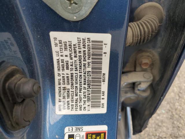 Zdjęcie 10 z aukcji – 2011 HONDA CIVIC VP z VIN 19XFA1F34BE011379
