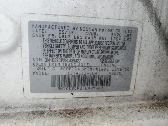 Photo 10 from auction – 2015 NISSAN VERSA NOTE with VIN 3N1CE2CP2FL439427