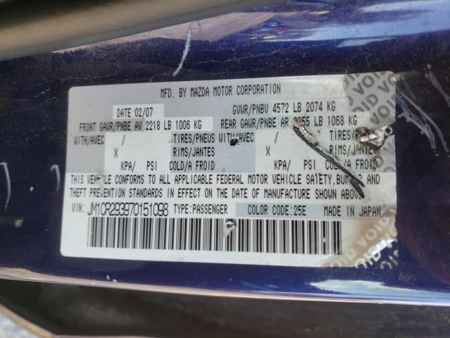 Photo 10 from auction – 2007 MAZDA 5 with VIN JM1CR293970151098