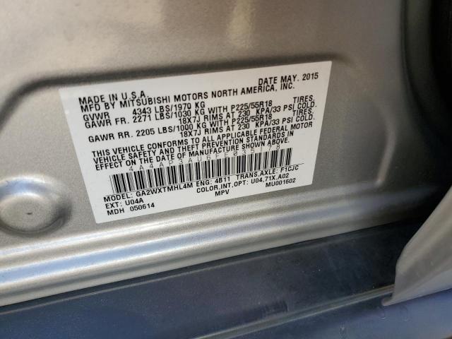 Photo 10 from auction – 2015 MITSUBISHI OUTLANDER with VIN 4A4AP3AU6FE035178