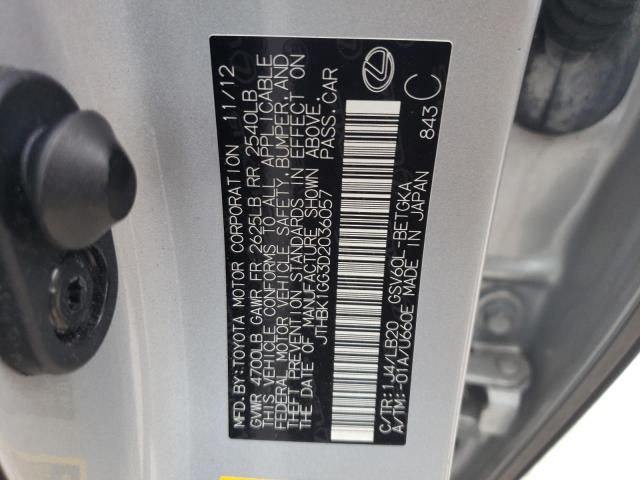 Photo 10 from auction – 2013 LEXUS ES 350 with VIN JTHBK1GG3D2036057