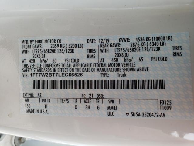 Photo 10 from auction – 2020 FORD F250 SUPER with VIN 1FT7W2BT7LEC66526