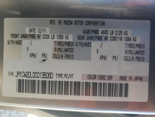 Photo 10 from auction – 2012 MAZDA 5 with VIN JM1CW2DL0C0135060