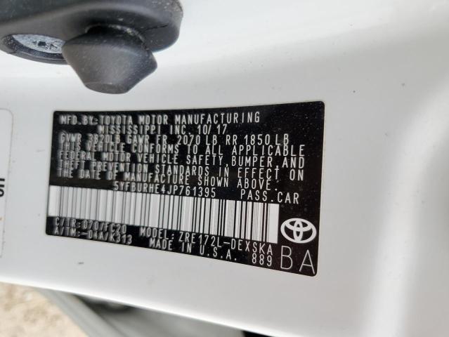Photo 10 from auction – 2018 TOYOTA COROLLA L with VIN 5YFBURHE4JP761395