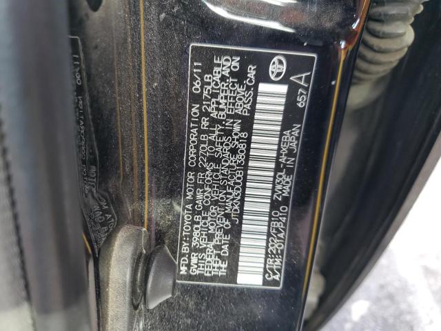 Photo 10 from auction – 2011 TOYOTA PRIUS with VIN JTDKN3DU0B1380818