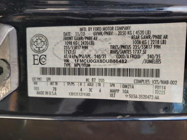 Photo 10 from auction – 2013 FORD ESCAPE SE with VIN 1FMCU0GX8DUB86482